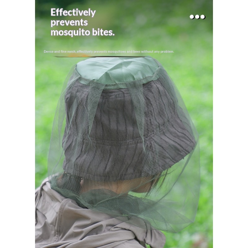 Outdoor Camping Mosquito Net - ホット販売格納式蚊帳帽子抗昆虫保護キャップ屋外キャンプ釣りアクセサリー 1PC