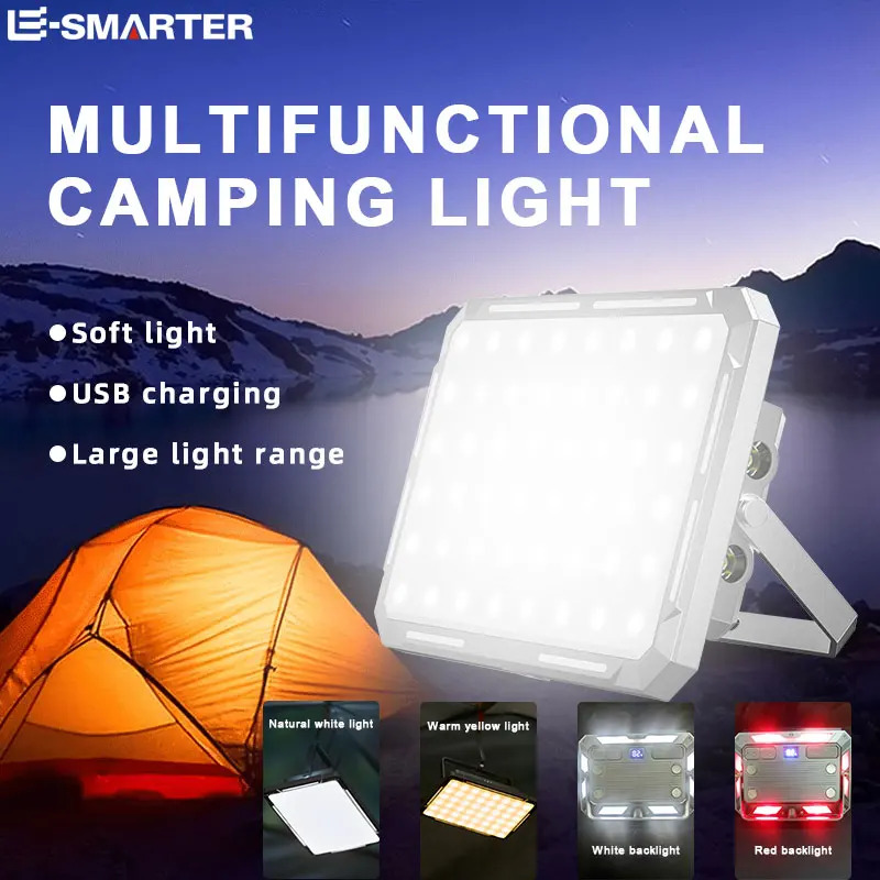 Outdoor Camping Lamp - LED キャンプテントライト充電式サーチライトハイパワー屋外緊急照明防水ポータブル吊り下げナイトランプ