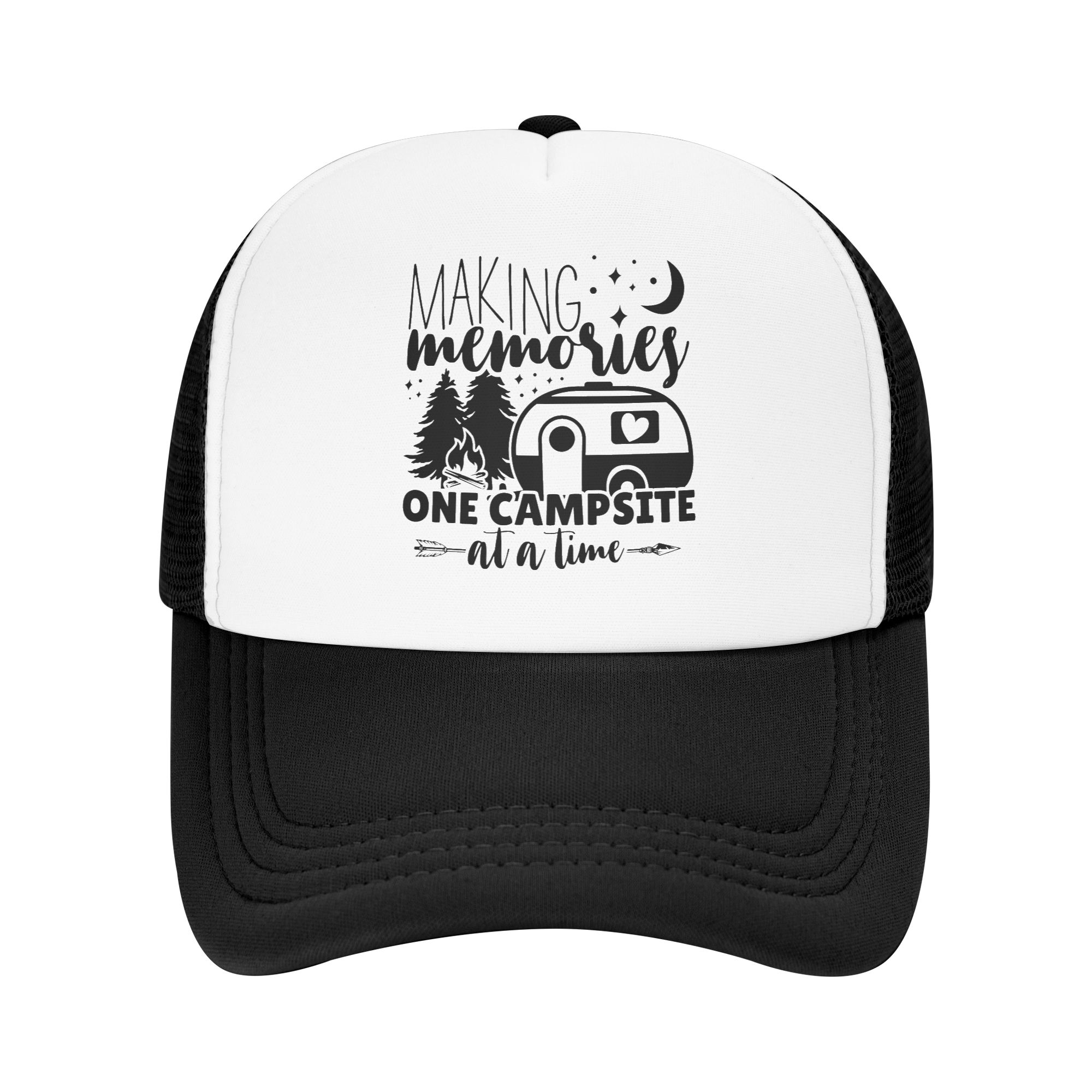 Outdoor Camping Hat - クラシックユニセックスアドベンチャーキャンプハッピーキャンパートラッカーハット大人用調節可能な野球帽男性女性日焼け止めトラッカーキャップ
