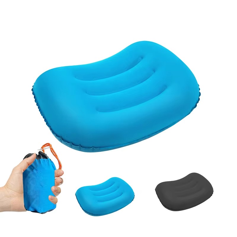 Camp Pillow Compressible - 人間工学に基づいたインフレータブルTPU圧縮キャンプ枕超軽量コンパクトインフレータブル旅行枕ハイキングバックパック
