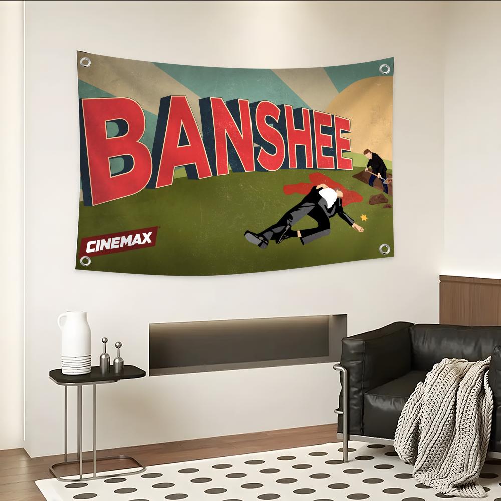 Outdoor Camping Tv - ドラマテレビシリーズバンシーフラッグカスタムキャンプ屋外ガーデンルーム装飾背景壁アート家族ギフト