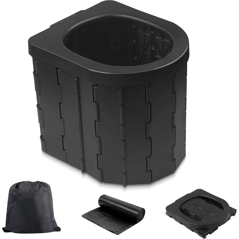 Outdoor Camping Toilet Tent - ポータブルトイレ キャンプ用トイレ 大人用 ポータブルトラベルバケツ 車 屋外