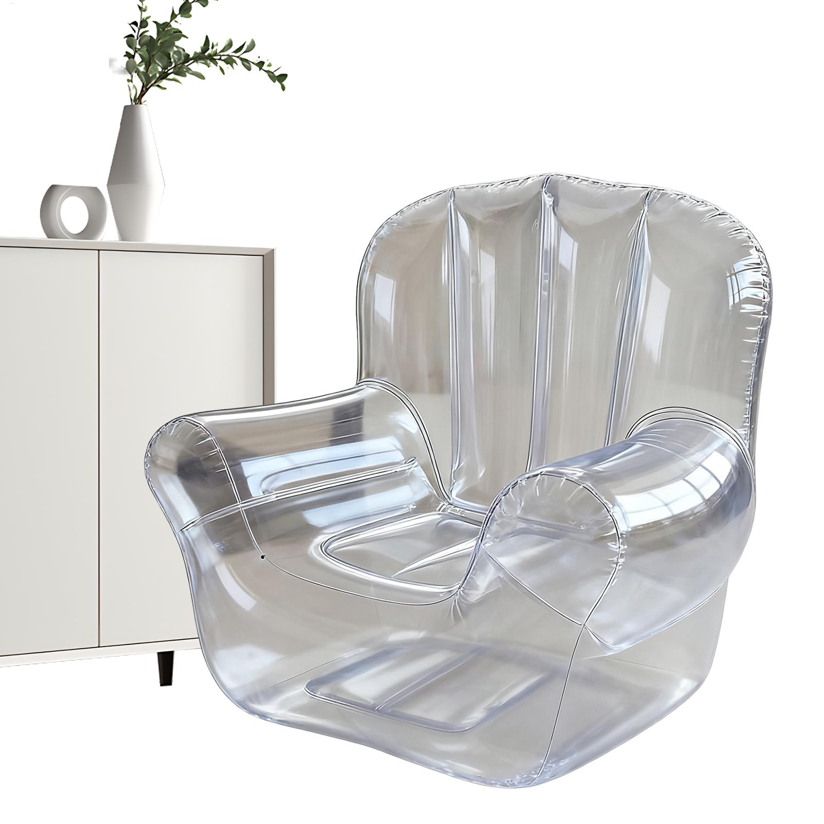 Outdoor Camping Recliner - 厚みのある透明なソファ PVC インフレータブルソファ キャンプ アウトドア インフレータブル