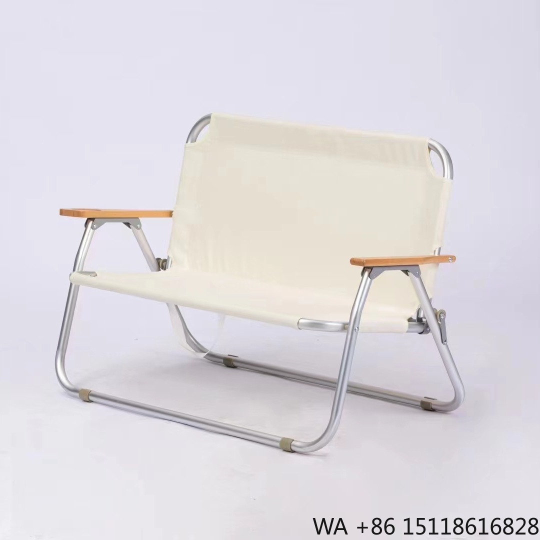 Outdoor Camping Recliner - 卸売 アウトドア 2人用 折りたたみ式 耐久性のあるダブルシートビーチチェア 折りたたみ式ガーデンベンチ