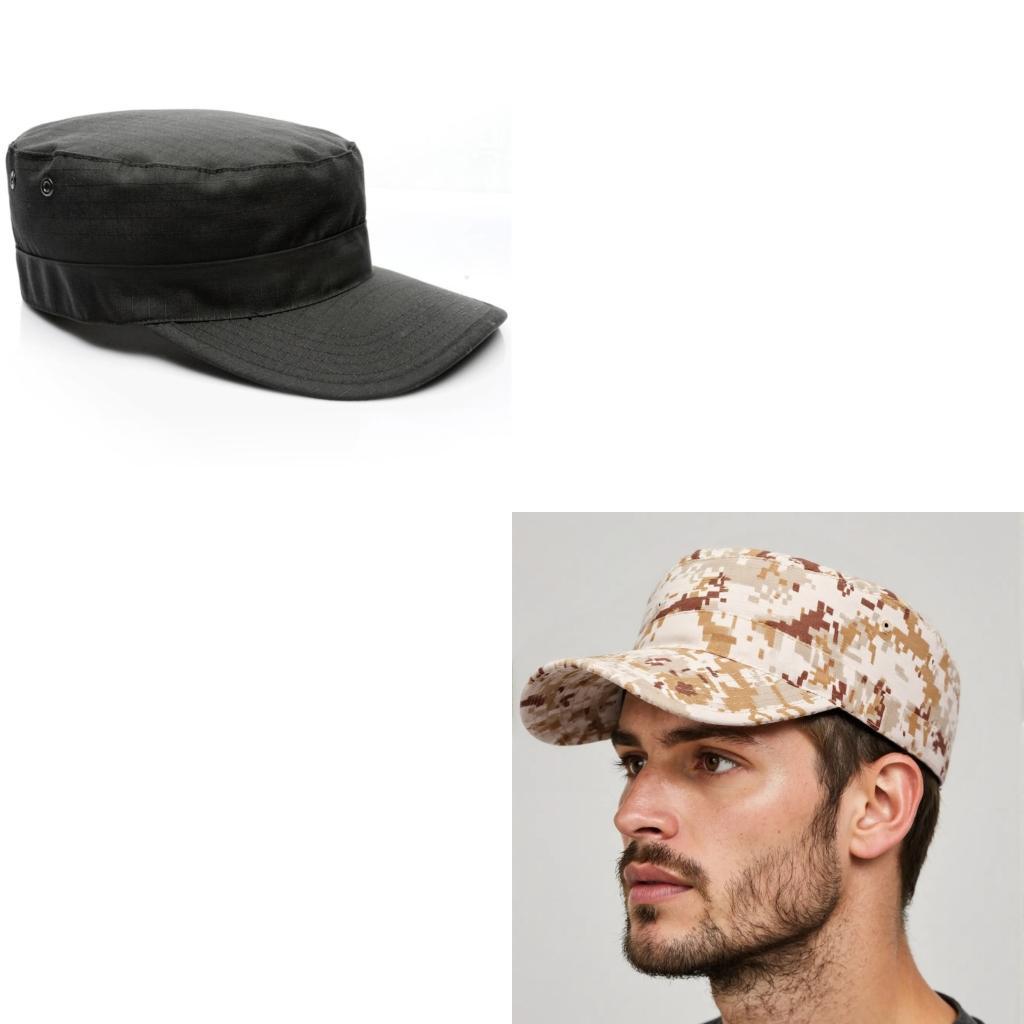 Outdoor Camping Hat - 屋外活動用の換気穴とスウェットバンド付きの士官候補生スタイルのユニセックスカジュアルキャップ