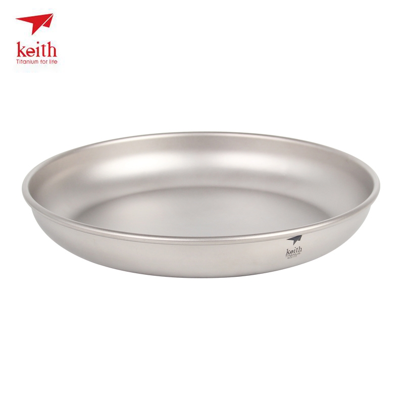 Outdoor Camping Dining Set - キース-チタンキャンププレート,150ml-450ml,屋外食器,キャンプ用カトラリー,30g-70g,ti5362/ti5368