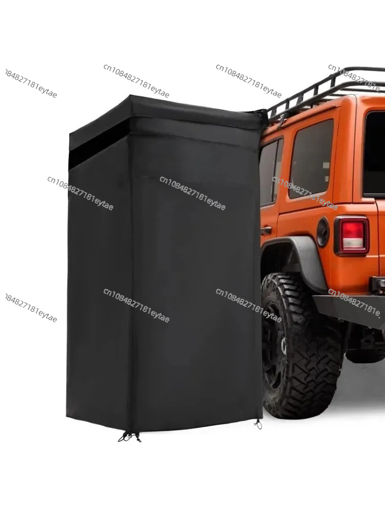 Outdoor Camping Toilet Tent - 高さ調節可能な車用サイドトイレテント キャンプシャワー サンシェード 砂場用テント 簡単設置 アウトドア旅行に最適
