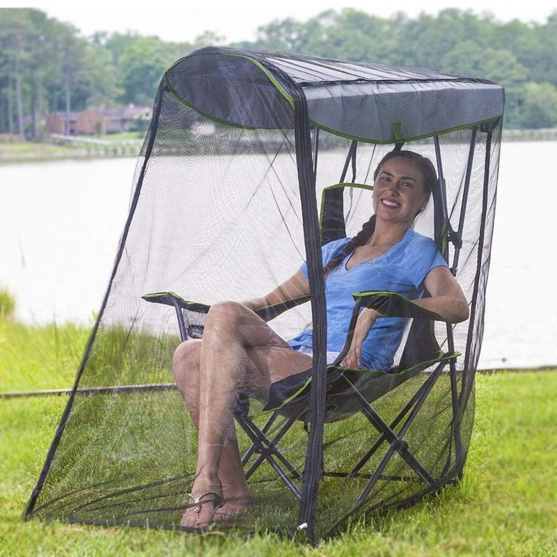 Outdoor Camping Mosquito Net - 蚊よけキャンプチェア折りたたみ式ネットスクリーンカバー簡単セットアップポータブルアウトドアチェアプロフェッショナリズムキャンプ家具