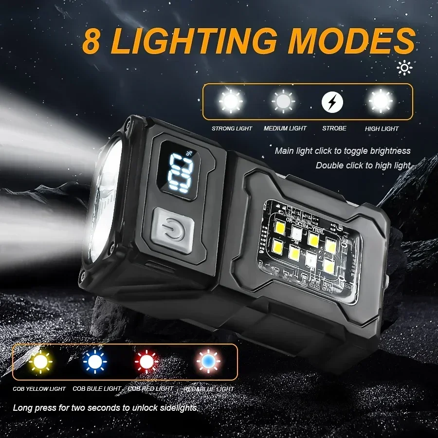 ミニ USB 充電式 LED 懐中電灯ポータブルテールマグネ - Outdoor Camping Glamping のレビューと価格