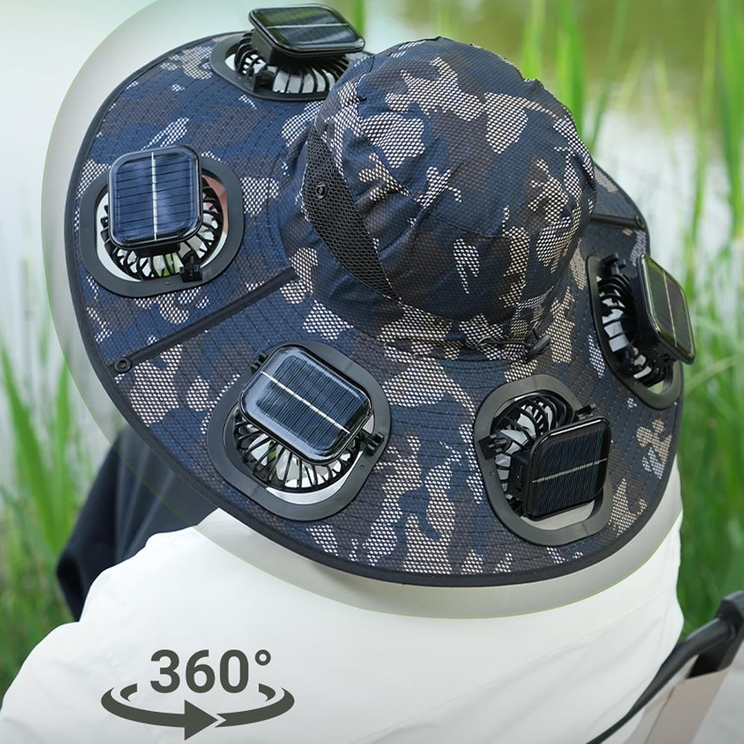 2026年ホットサマー6ファンバイザーキャップソーラーファン - Outdoor Camping Hat のレビューと価格