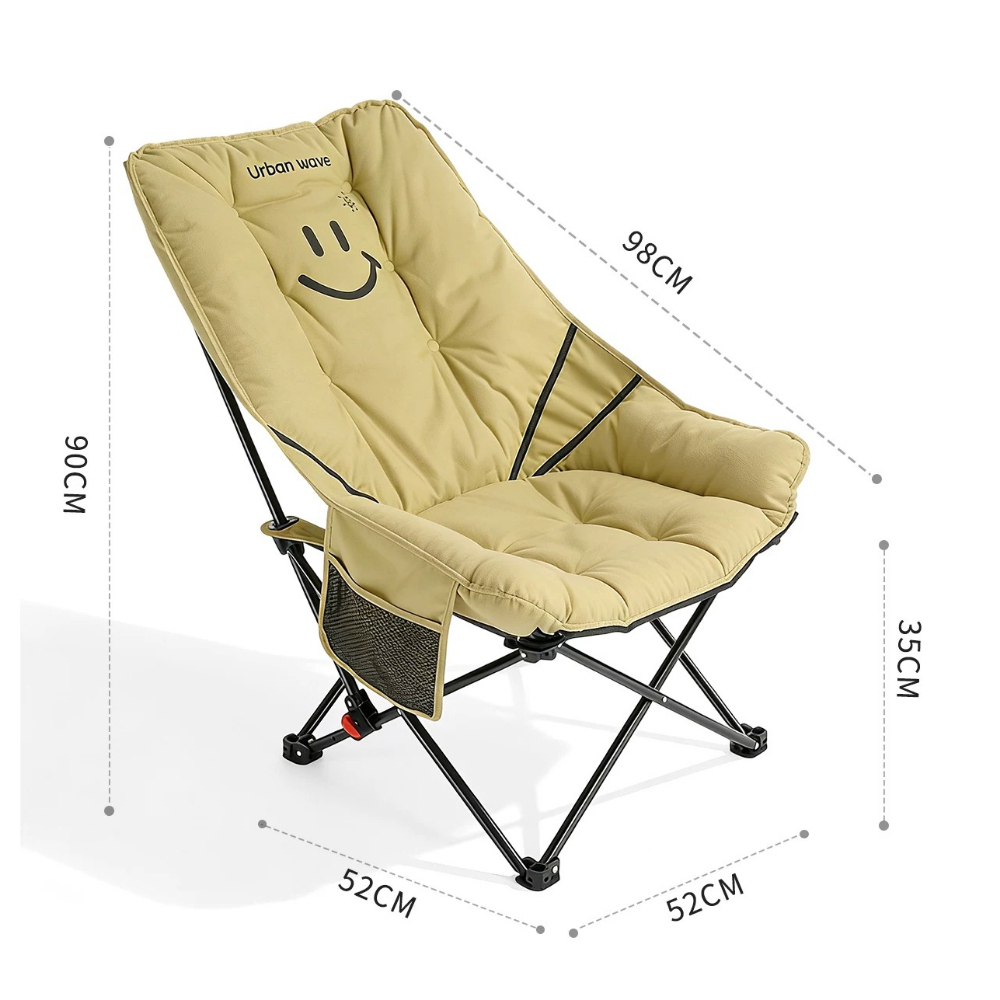 ハイバックポータブルムーン折りたたみ椅子 多機能アウトドアハ - Outdoor Camping Recliner のレビューと価格