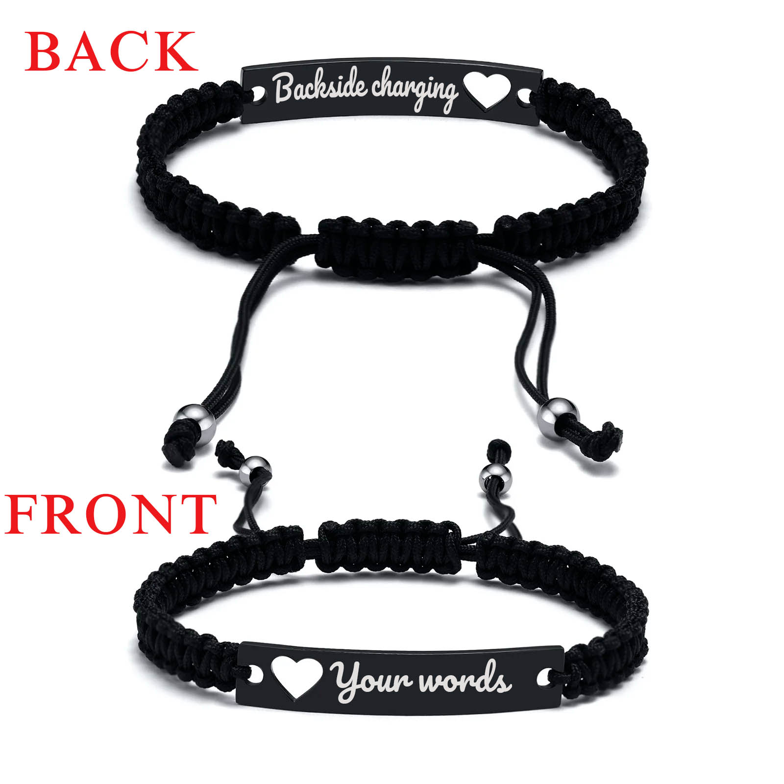 カスタムヴィンテージ編み込みロープチェーンハートスタームーン - Paracord Bracelet のレビューと価格