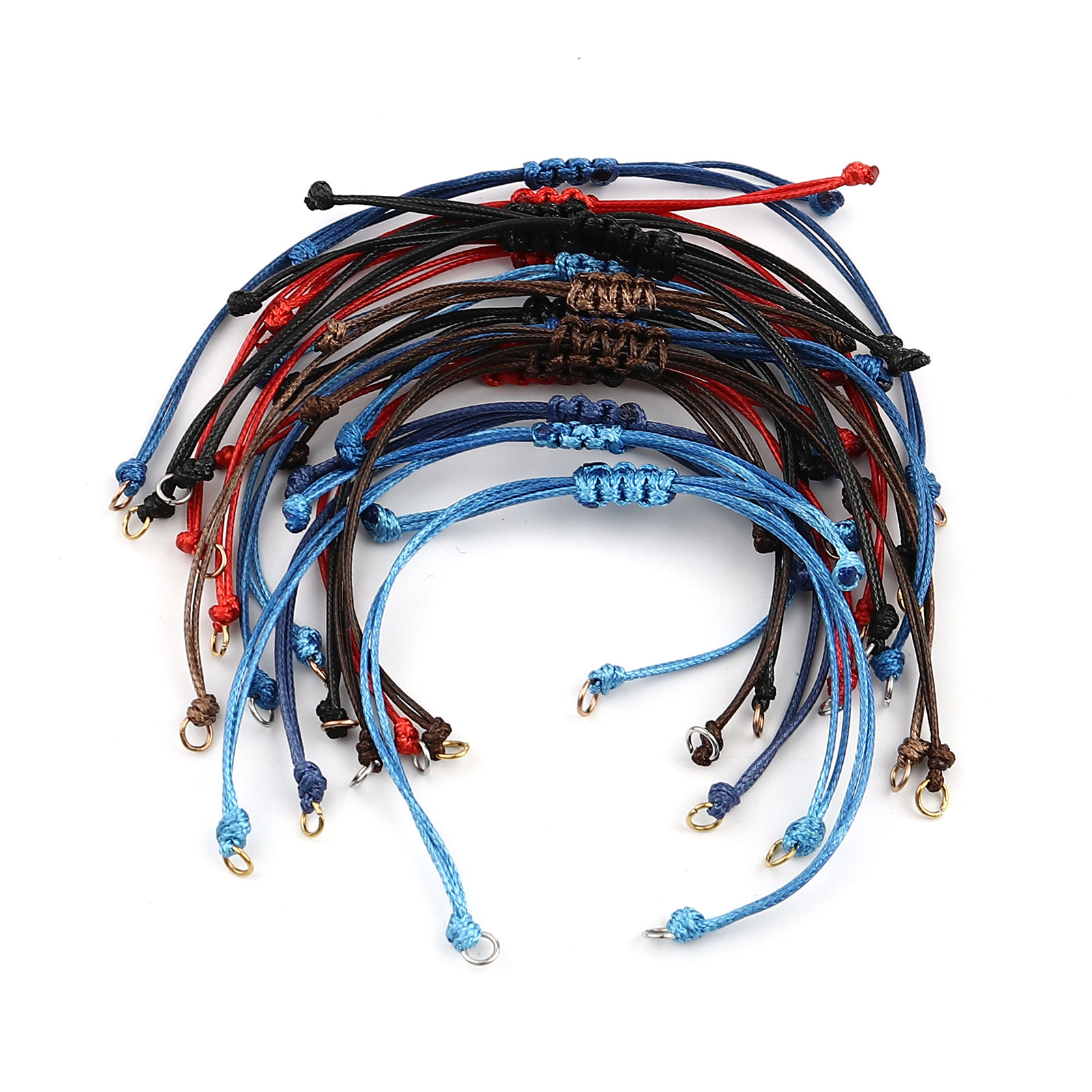 男性と女性のためのマルチカラーポリエステル編組ブレスレット, - Paracord Bracelet のレビューと価格
