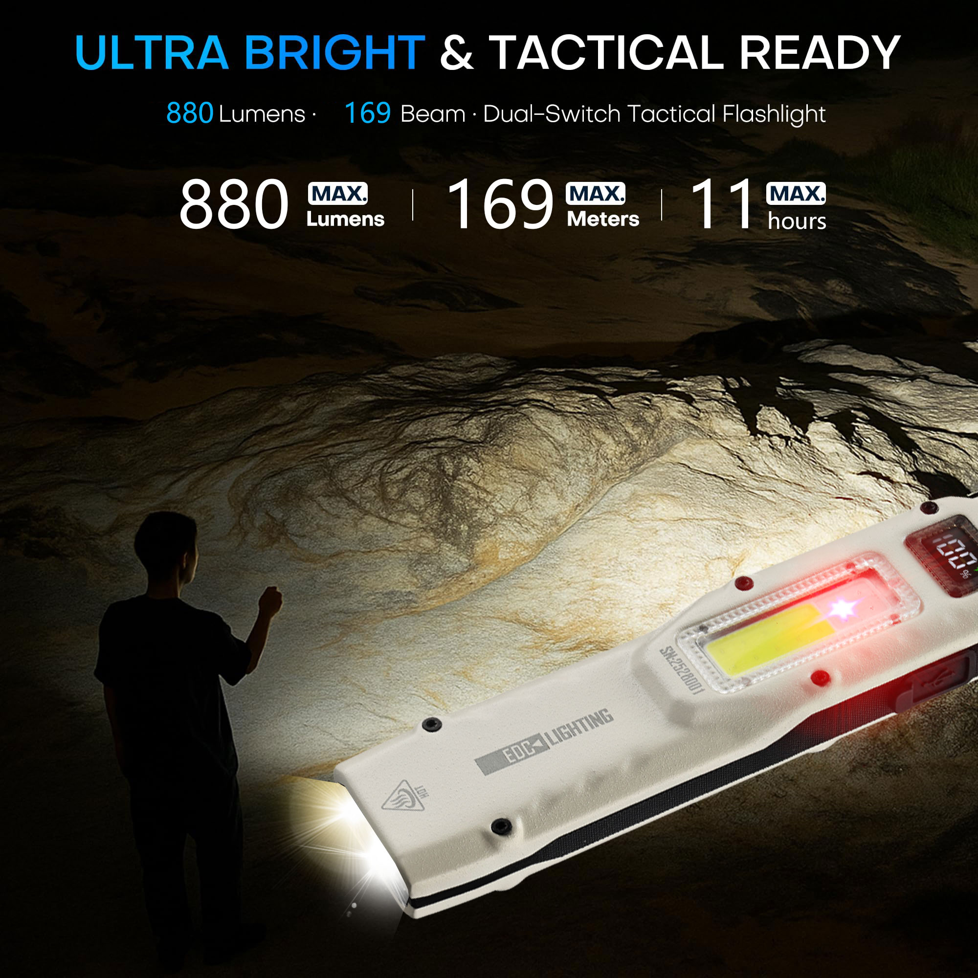 ポータブル880LM YEMAO M28超薄型タクティカルワ - Outdoor Camping Glamping のレビューと価格
