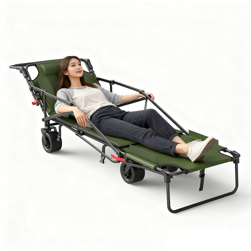 折りたたみ式キャンプワゴン、タンクホイール付き、屋外ビーチカ - Outdoor Camping Recliner のレビューと価格
