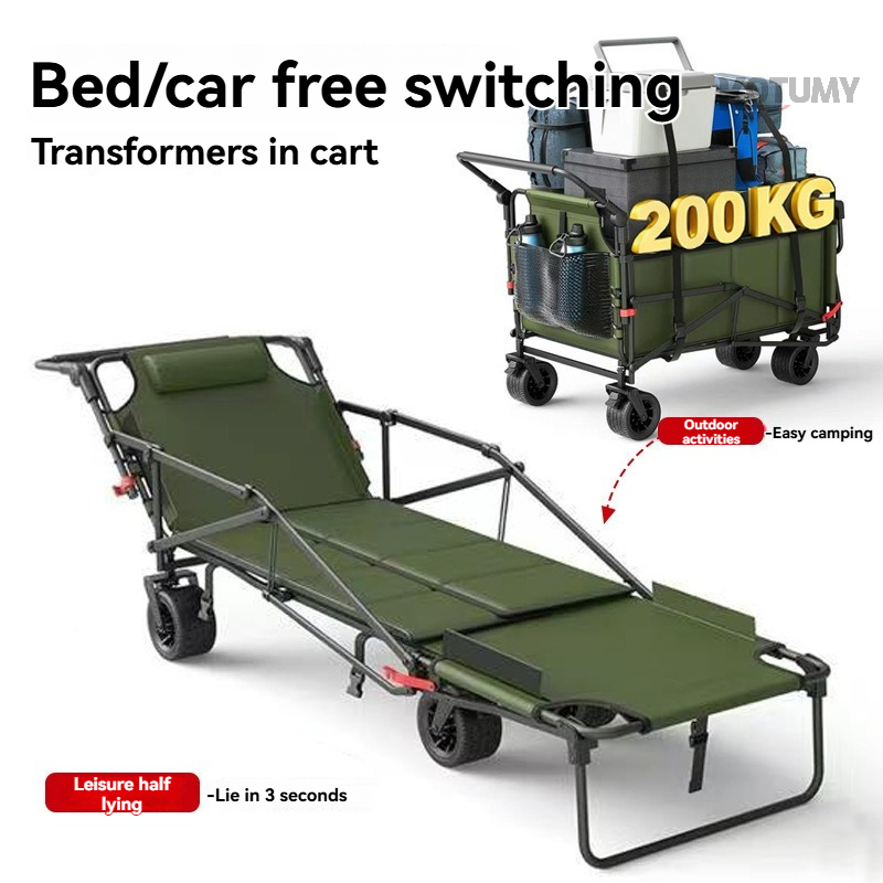 折りたたみ式キャンプワゴン、タンクホイール付き、屋外ビーチカ - Outdoor Camping Recliner のレビューと価格
