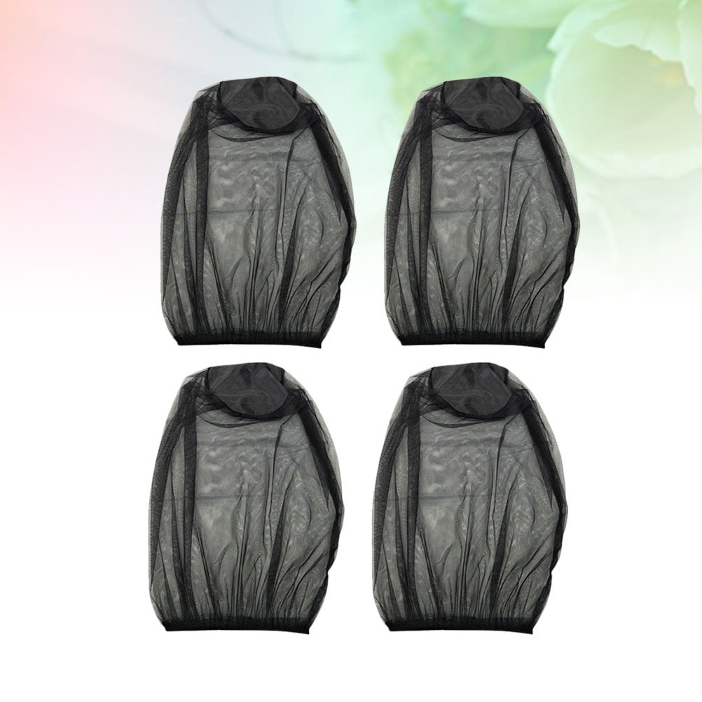 4 個の蚊よけヘッドネット軽量ポータブルフェイスメッシュネッ - Outdoor Camping Mosquito Net のレビューと価格