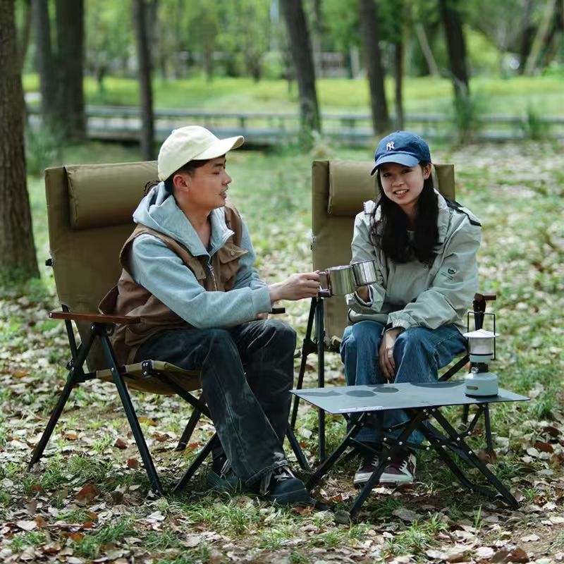 折りたたみ式ハイバックビーチキャンプチェア、4段階調整可能な - Outdoor Camping Recliner のレビューと価格