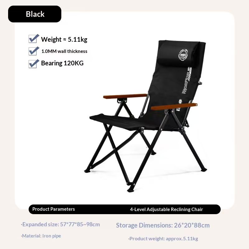 折りたたみ式ハイバックビーチキャンプチェア、4段階調整可能な - Outdoor Camping Recliner のレビューと価格
