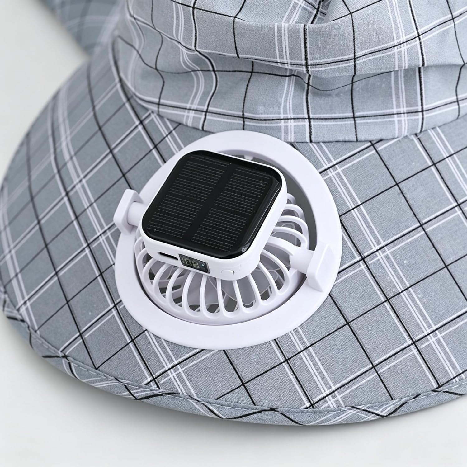 1PC ソーラーパワーネックガードファンハット USB 充電 - Outdoor Camping Hat のレビューと価格