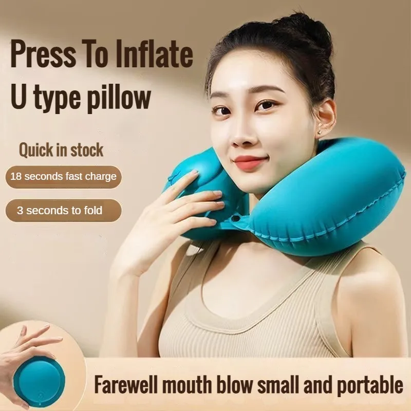 車用ポータブル首保護U字型圧縮インフレータブル枕、屋外昼寝、 - Camp Pillow Compressible のレビューと価格