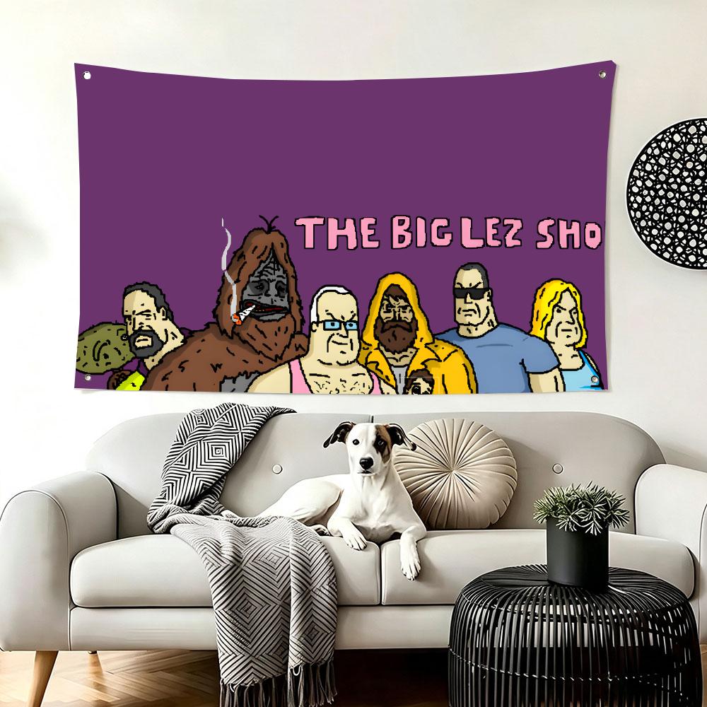 カートゥーンT-The B-Big Lez Showの旗 リ - Outdoor Camping Show のレビューと価格