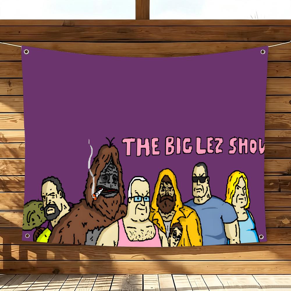 カートゥーンT-The B-Big Lez Showの旗 リ - Outdoor Camping Show のレビューと価格