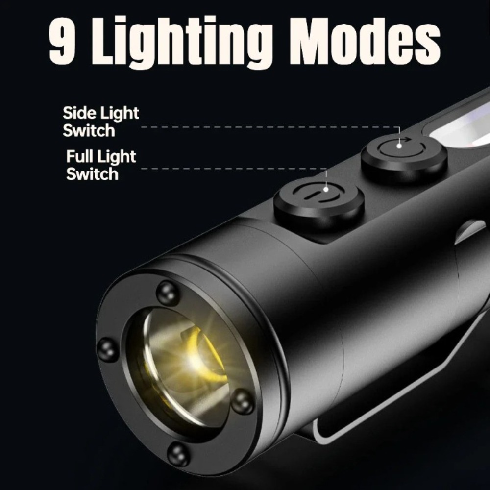 ミニ屋外懐中電灯タイプ C 充電式 LED 磁気トーチ ハッ - Outdoor Camping Hat のレビューと価格