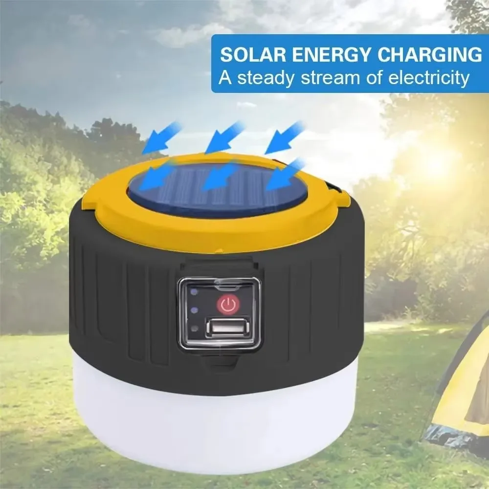 ソーラーキャンプランタン 充電式LEDポータブルワークライト - Outdoor Camping Lamp のレビューと価格