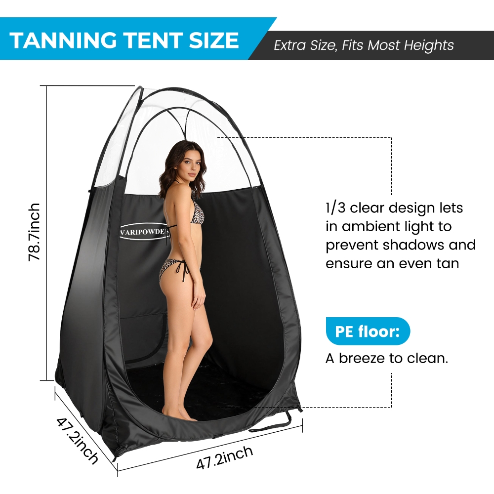 黒色のスプレータンニングテント、ポータブル屋外キャンプ用トイ - Outdoor Camping Toilet Tent のレビューと価格