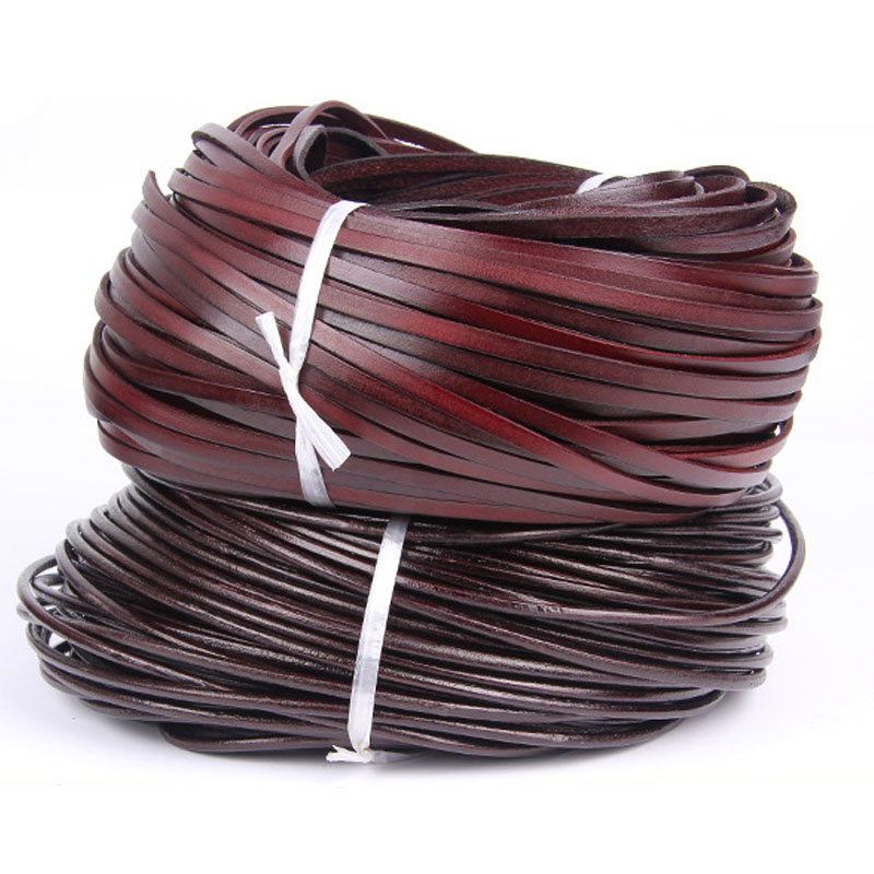 2 メートル 1-20 ミリメートルレトロ本革コードフラット - Paracord Bracelet のレビューと価格