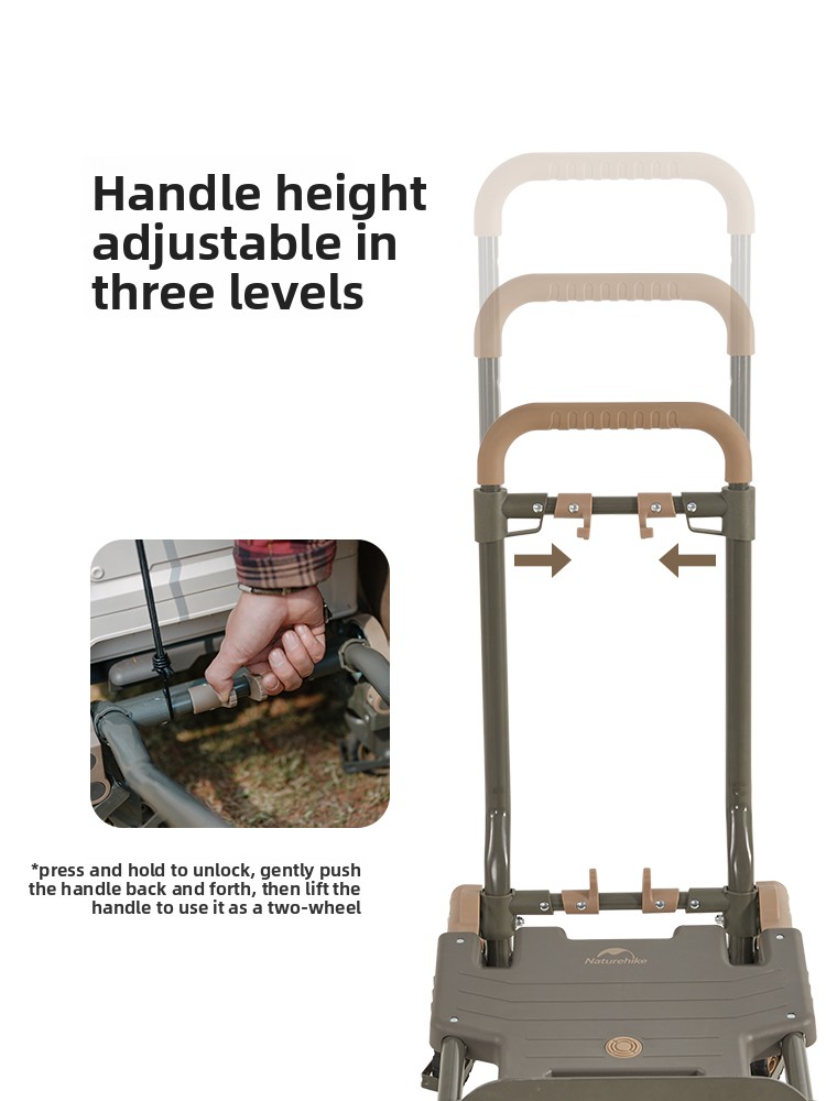 Naturehike 2-in-1 折りたたみ式ハンドカート - Outdoor Camping Trolley のレビューと価格