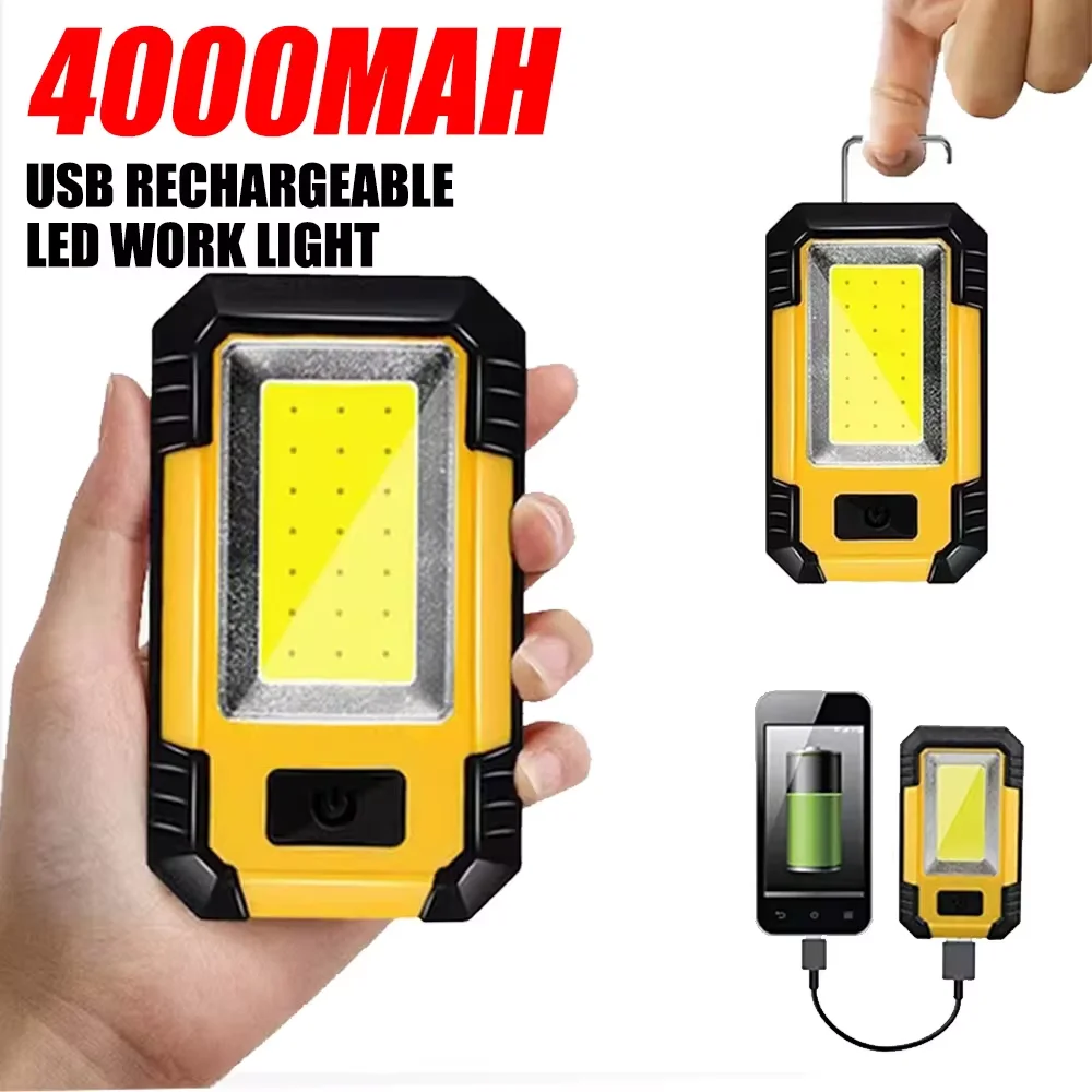 充電式 4000mAh 作業灯 超高輝度 COB フラッシュ - Outdoor Camping Glamping のレビューと価格