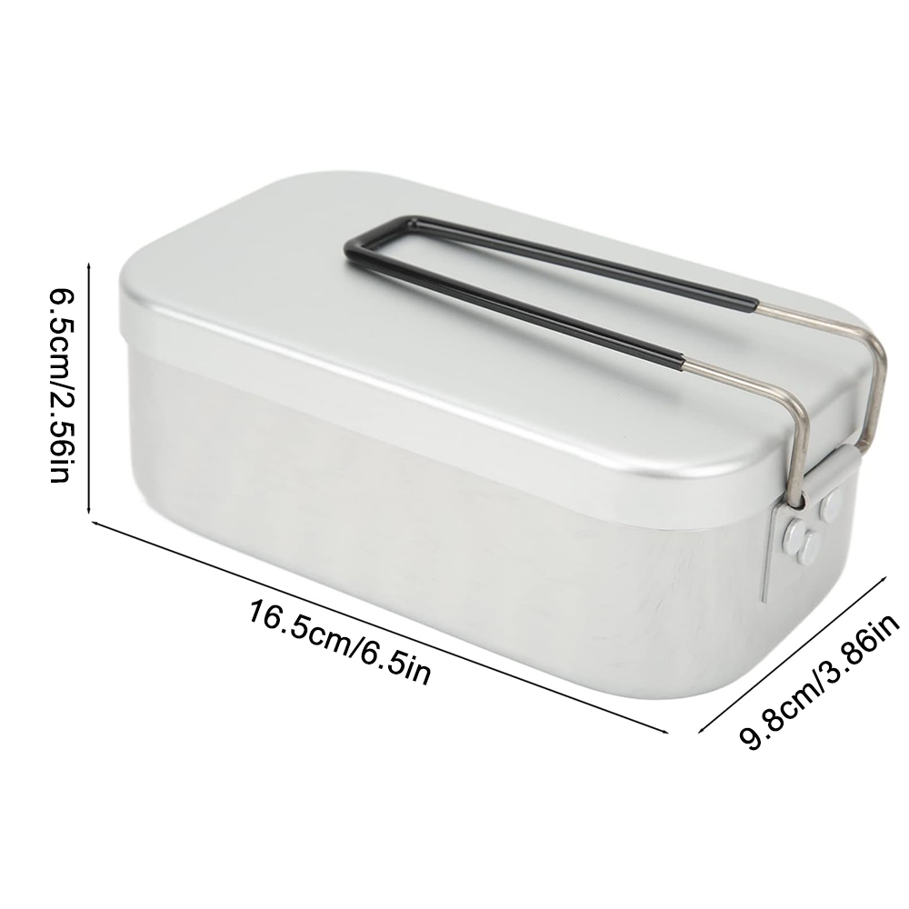 800 ミリリットルアルミ弁当箱屋外キャンプ調理器具食器折り - Outdoor Camping Dining Set のレビューと価格