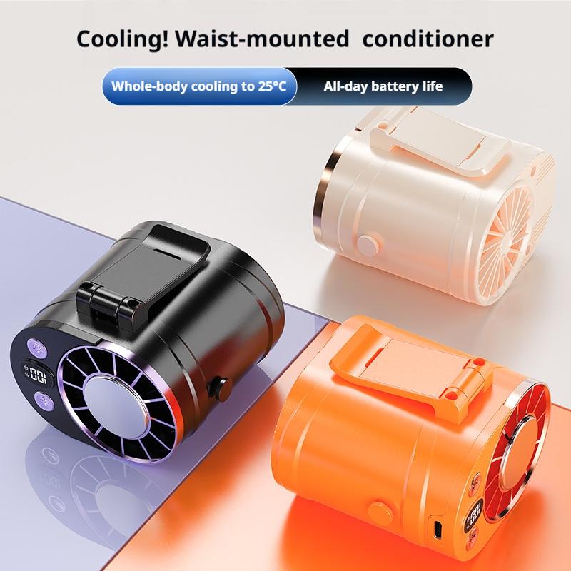 ポータブルウエスト冷却ファン半導体ミニエアコンクリップオン車 - Outdoor Camping Air Conditioner のレビューと価格