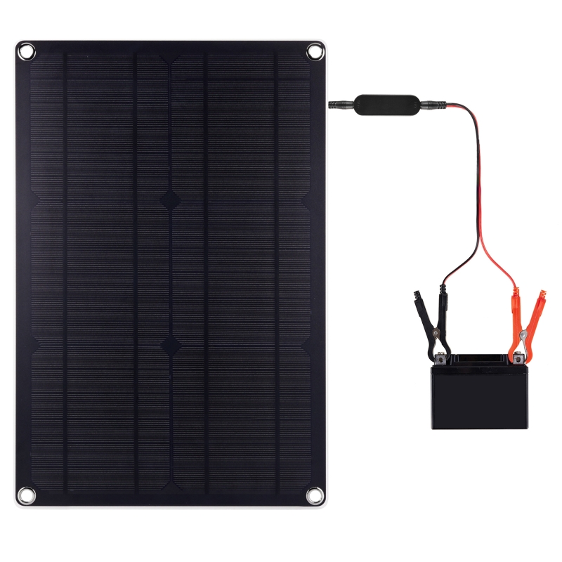 20 ワット太陽電池トリクル充電器 12V 防水ソーラーパネ - Battery Outdoor Camping のレビューと価格