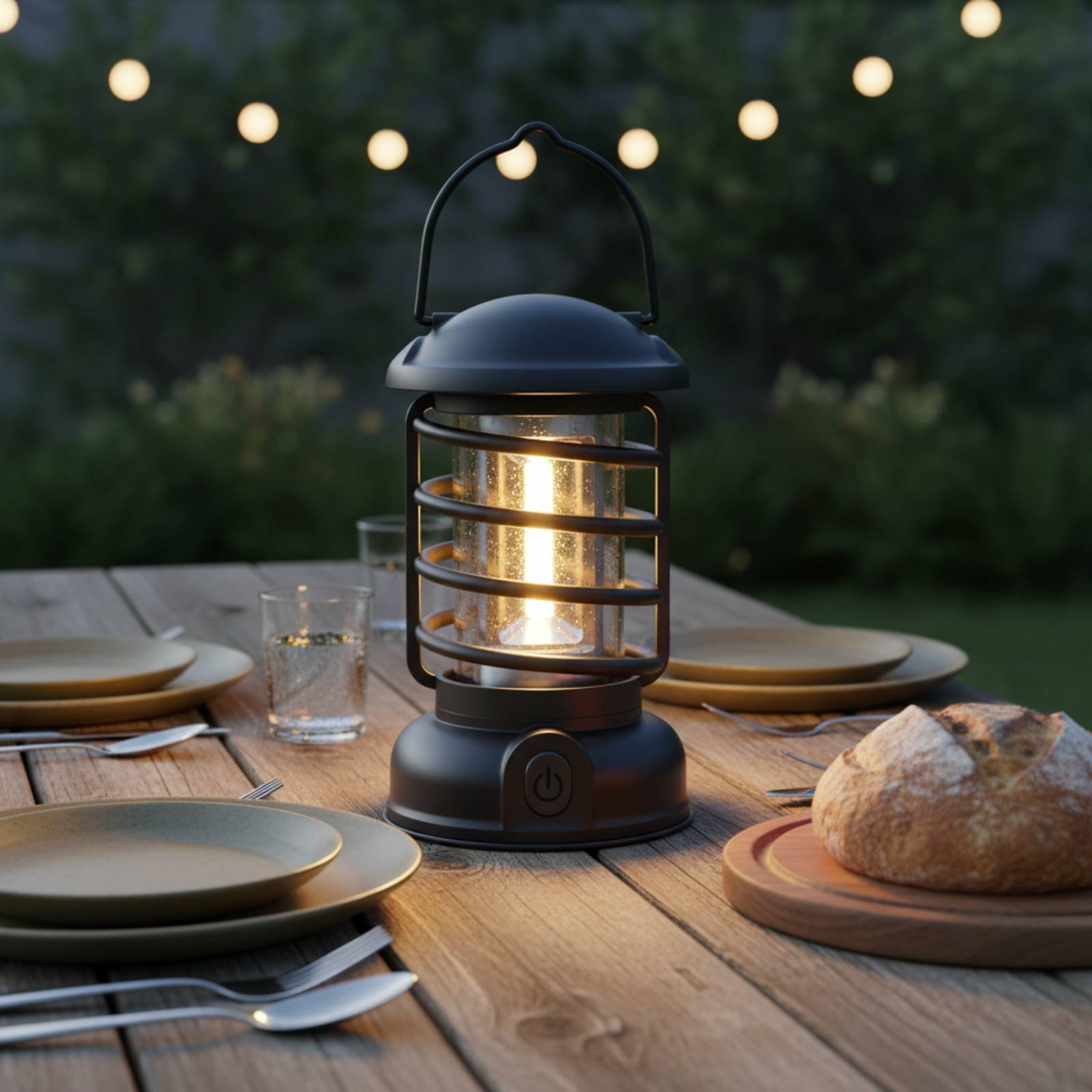 レトロキャンプランタン双方向電源ヴィンテージデザイン発光コン - Battery Outdoor Camping のレビューと価格