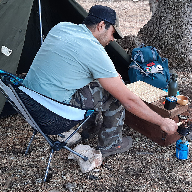ポータブル折りたたみキャンプチェア軽量ムーンチェアアウトドア - Outdoor Camping Recliner のレビューと価格