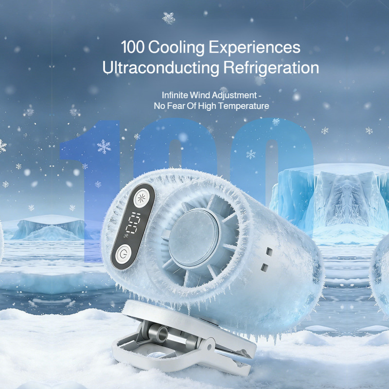 半導体冷却クリップオンファン インテリジェントデジタルディス - Outdoor Camping Air Conditioner のレビューと価格
