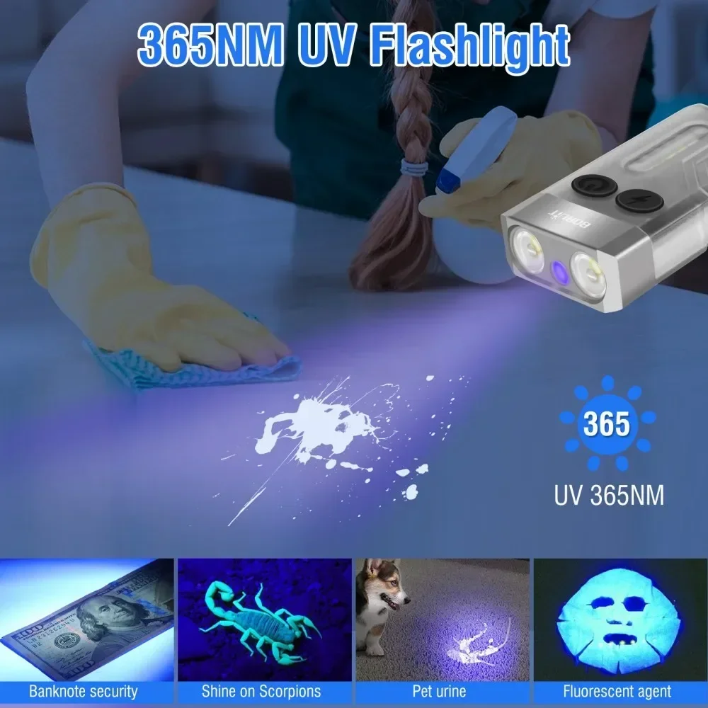BORUiT V10 キーホルダー UV LED EDC 蛍 - Outdoor Camping Glamping のレビューと価格