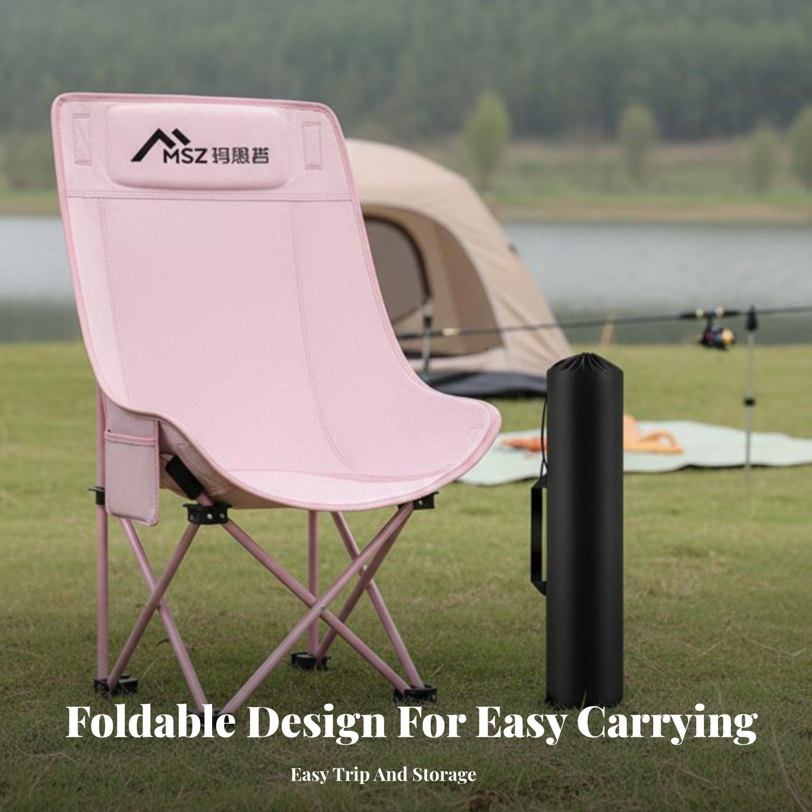 折りたたみ式メッシュハイバックチェア抗疲労通気性リクライニン - Outdoor Camping Recliner のレビューと価格