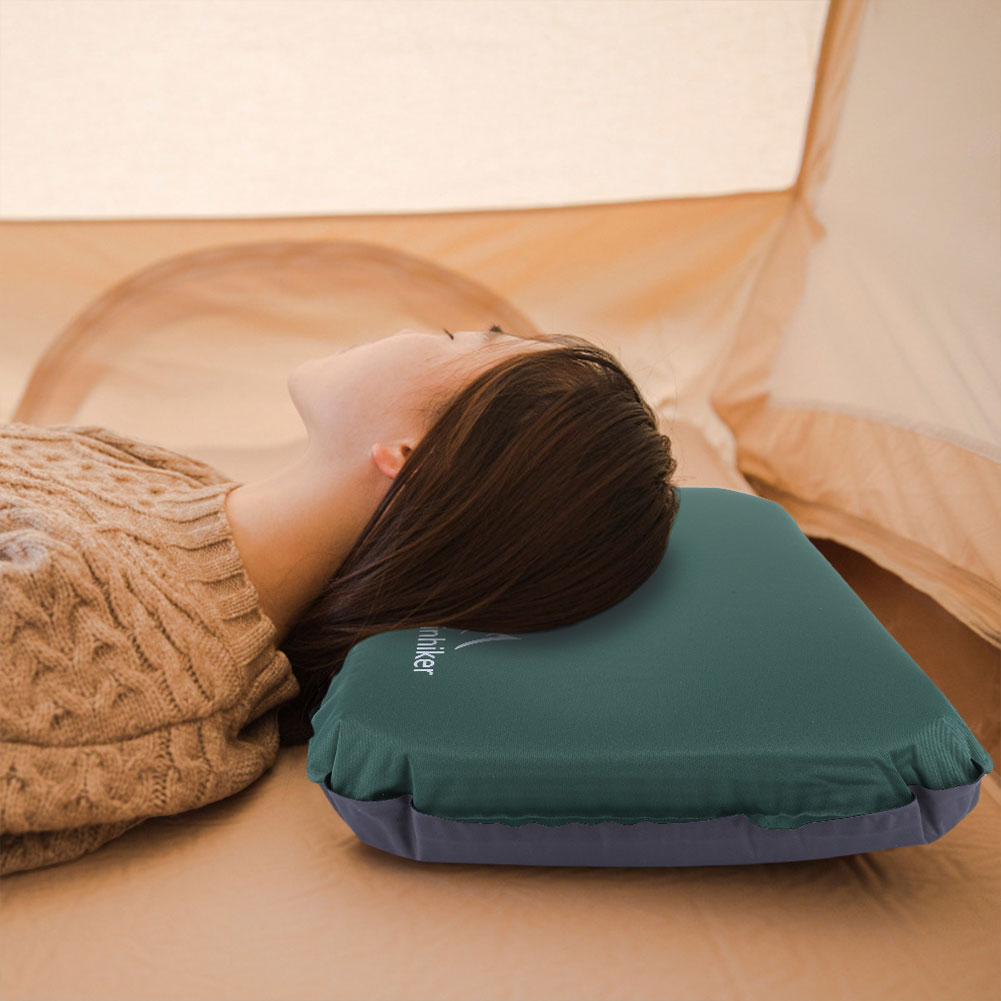 ポータブル 3D 超軽量自己膨張睡眠枕キャンプ空気枕高反発圧 - Camp Pillow Compressible のレビューと価格