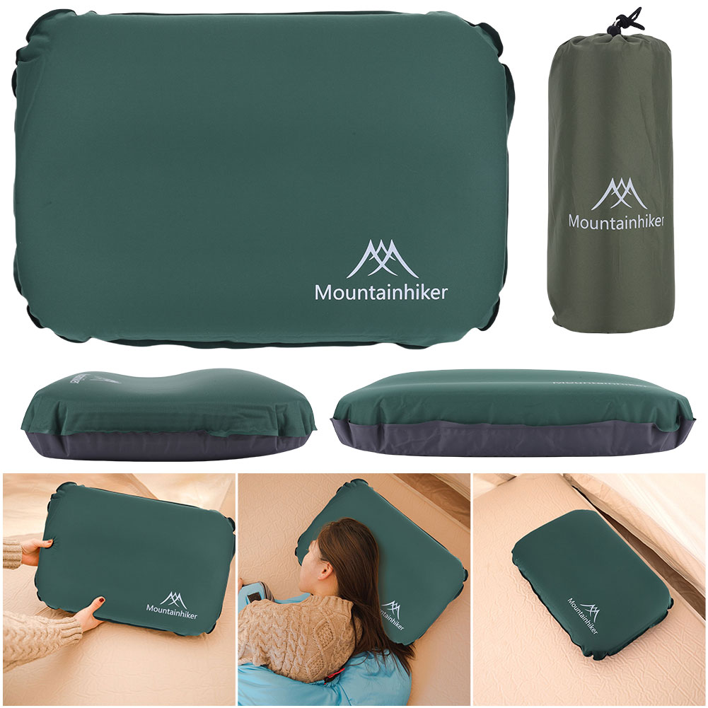 ポータブル 3D 超軽量自己膨張睡眠枕キャンプ空気枕高反発圧 - Camp Pillow Compressible のレビューと価格
