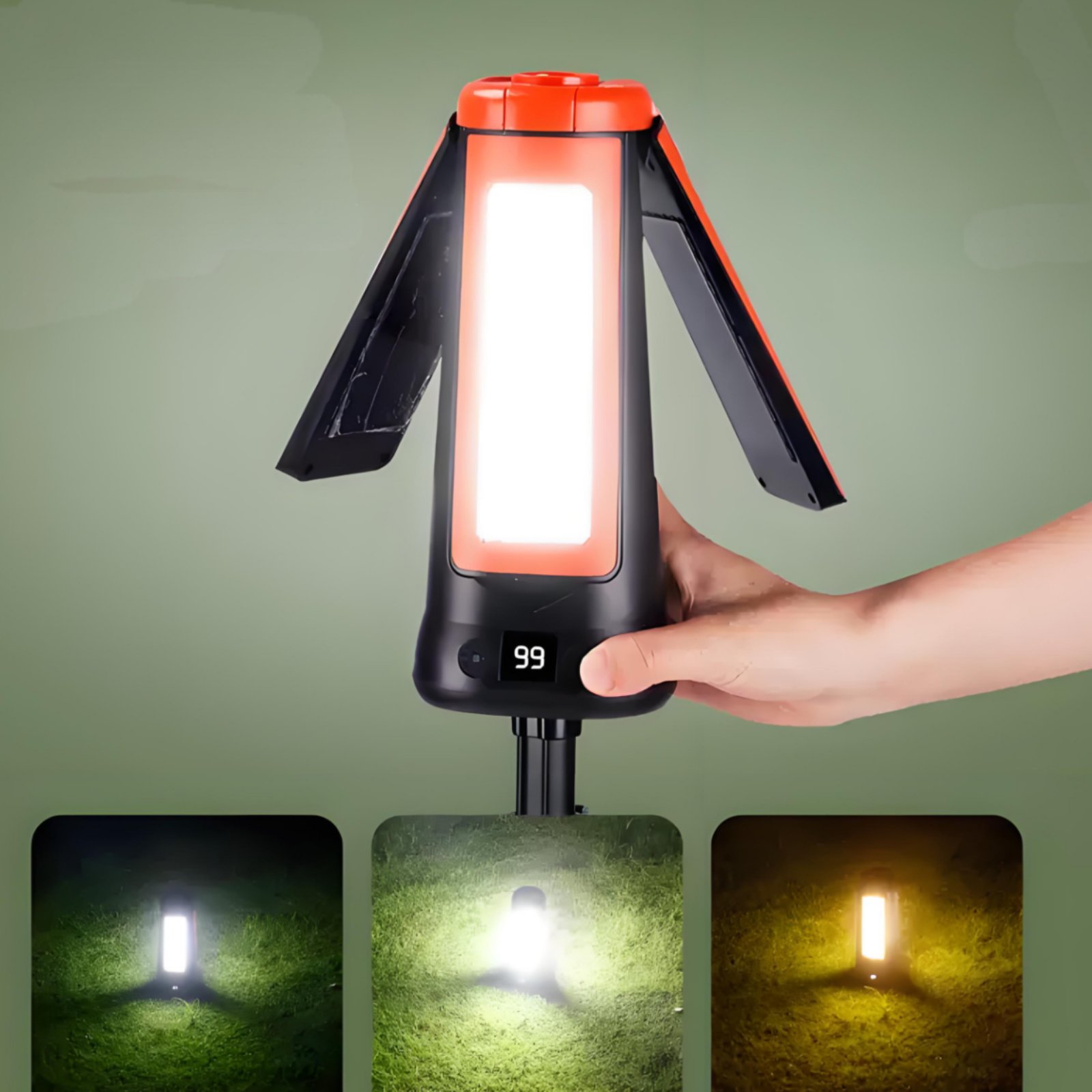 伸縮式テントランプ高さ調節可能ポータブルキャンプランプ折りた - Battery Outdoor Camping のレビューと価格