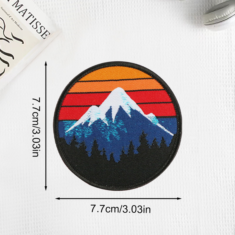1個入り レトロ70年代風マウンテンパッチ アイロン接着/縫 - Outdoor Camping Logo のレビューと価格