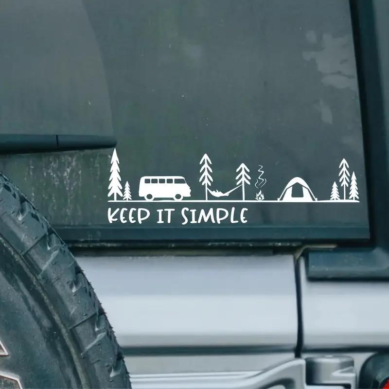 ミニマリストキャンプシーンビニール車のステッカー耐久性のある - Outdoor Camping Logo のレビューと価格