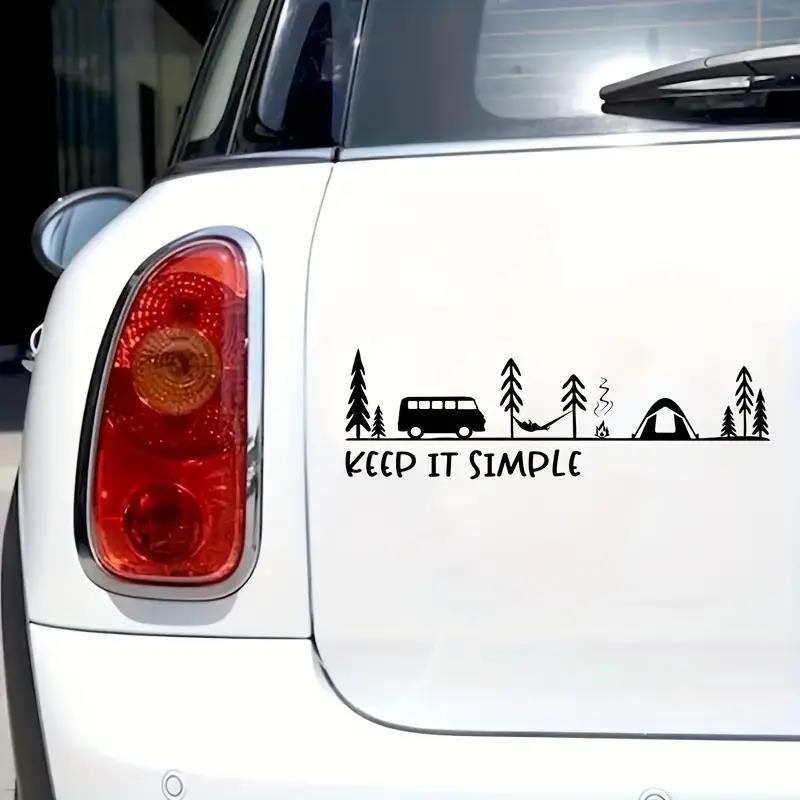 ミニマリストキャンプシーンビニール車のステッカー耐久性のある - Outdoor Camping Logo のレビューと価格