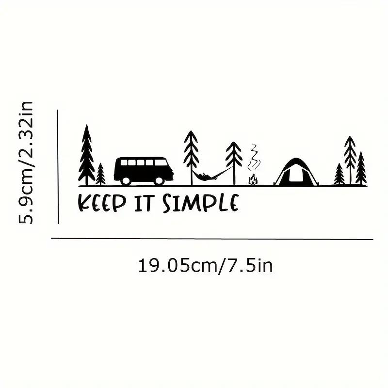 ミニマリストキャンプシーンビニール車のステッカー耐久性のある - Outdoor Camping Logo のレビューと価格