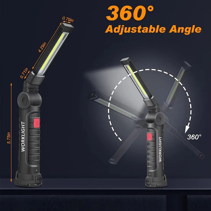 新しいポータブル COB LED 懐中電灯 USB C 充電 - Outdoor Camping Lamp のレビューと価格
