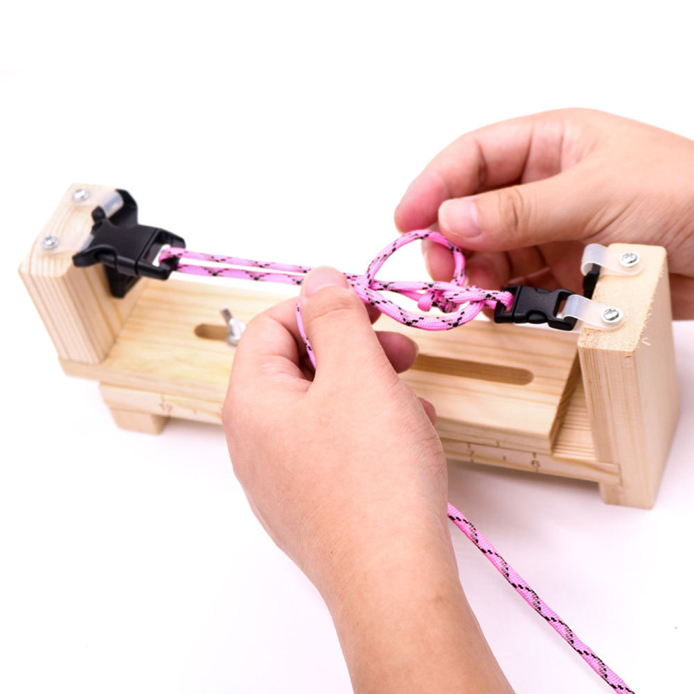 木製パラコードブレスレット編み機、調整可能なスライダーシャー - Paracord Bracelet のレビューと価格